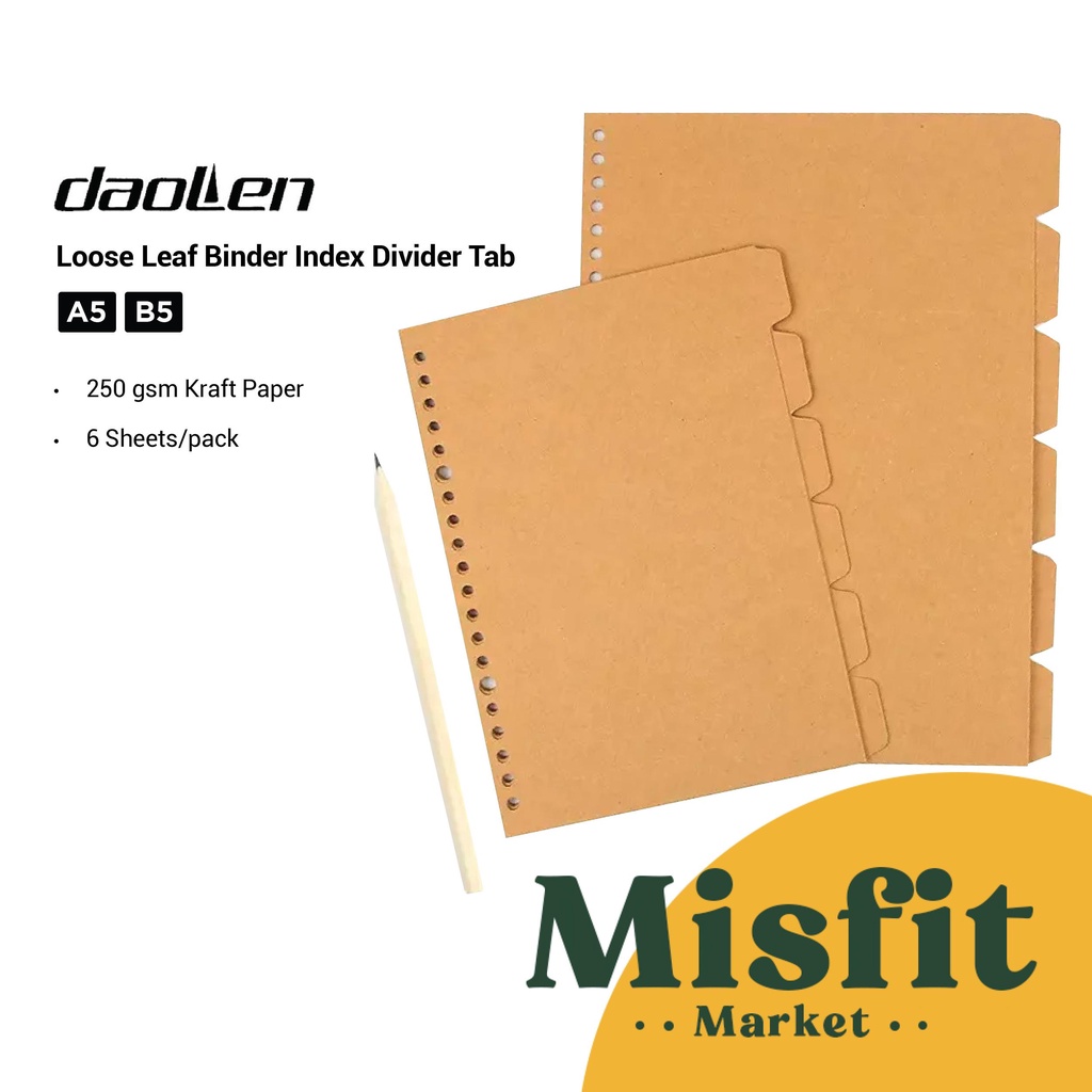 31 Sheets Index Dividers Binder Journal Dividers Dividing Line Loose Leaf