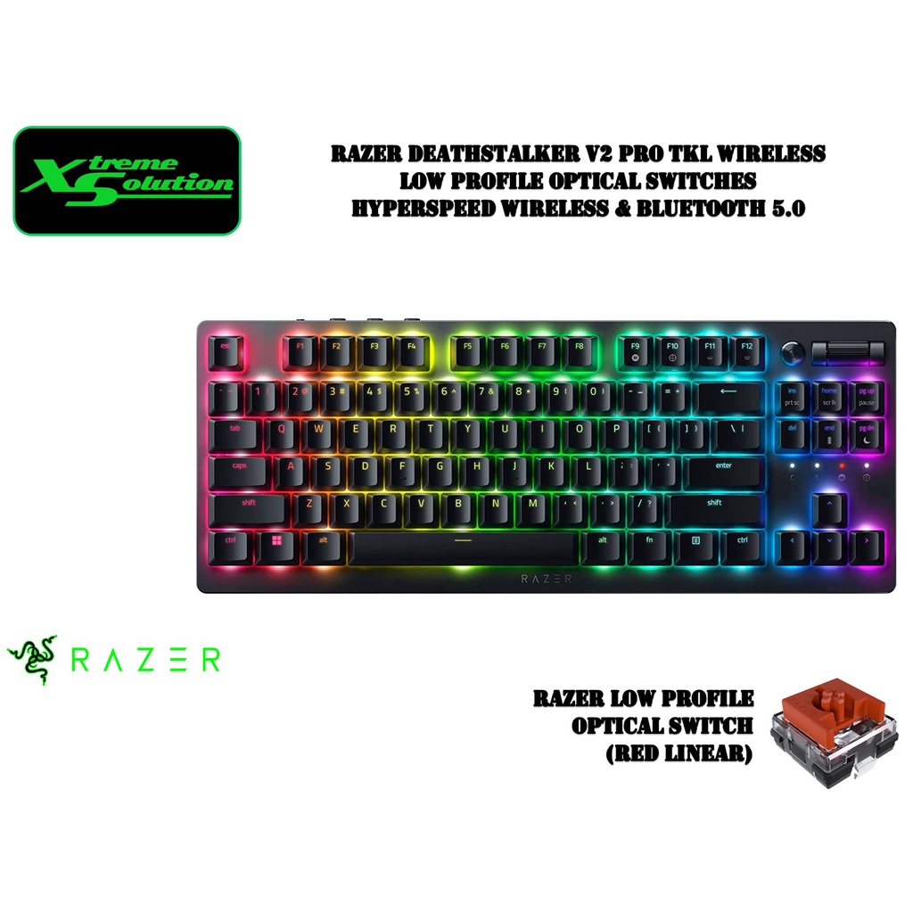 Razer Deathstalker V2 Pro TKL - Wireless Low Profile Gaming Mechanical ...