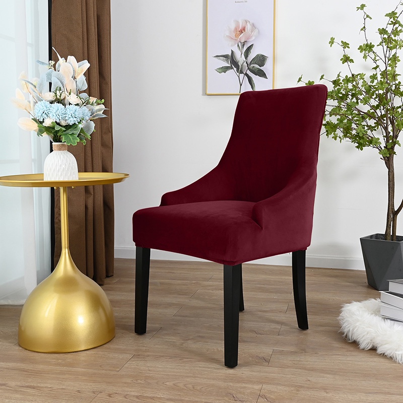 Velvet Thick Dining Chair Cover Protector Elastic Designer Tufted Butterfly Dinning Chair Cover Set
