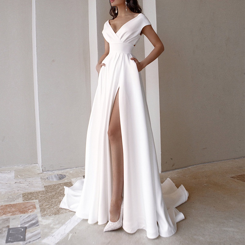 White off shoulder formal on sale dress