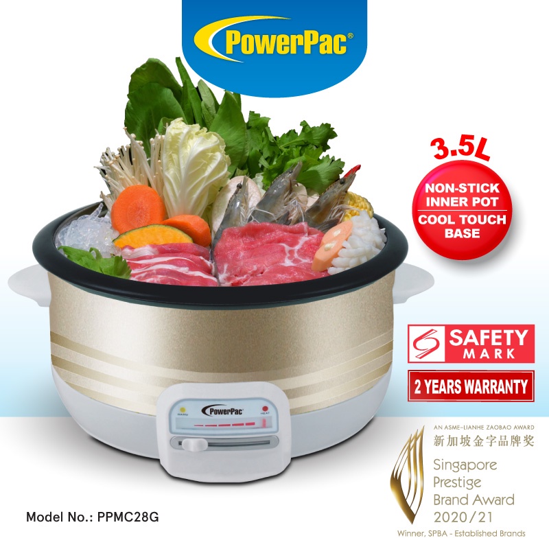 PowerPac 3.5L Steamboat & Multi Cooker (PPMC28G) Shopee Singapore