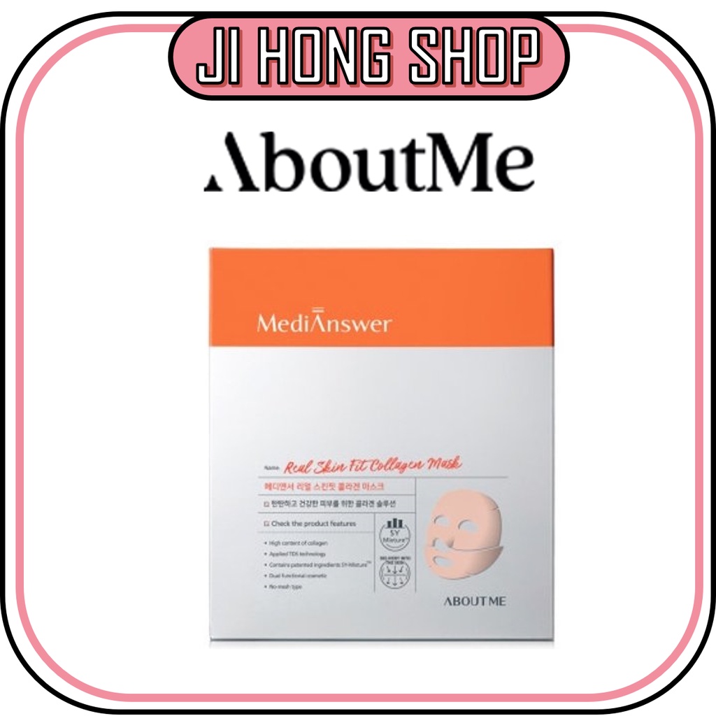 [ ABOUTME ] Medianswer Real Skin Fit Collagen Korean Mask Pack 35g x