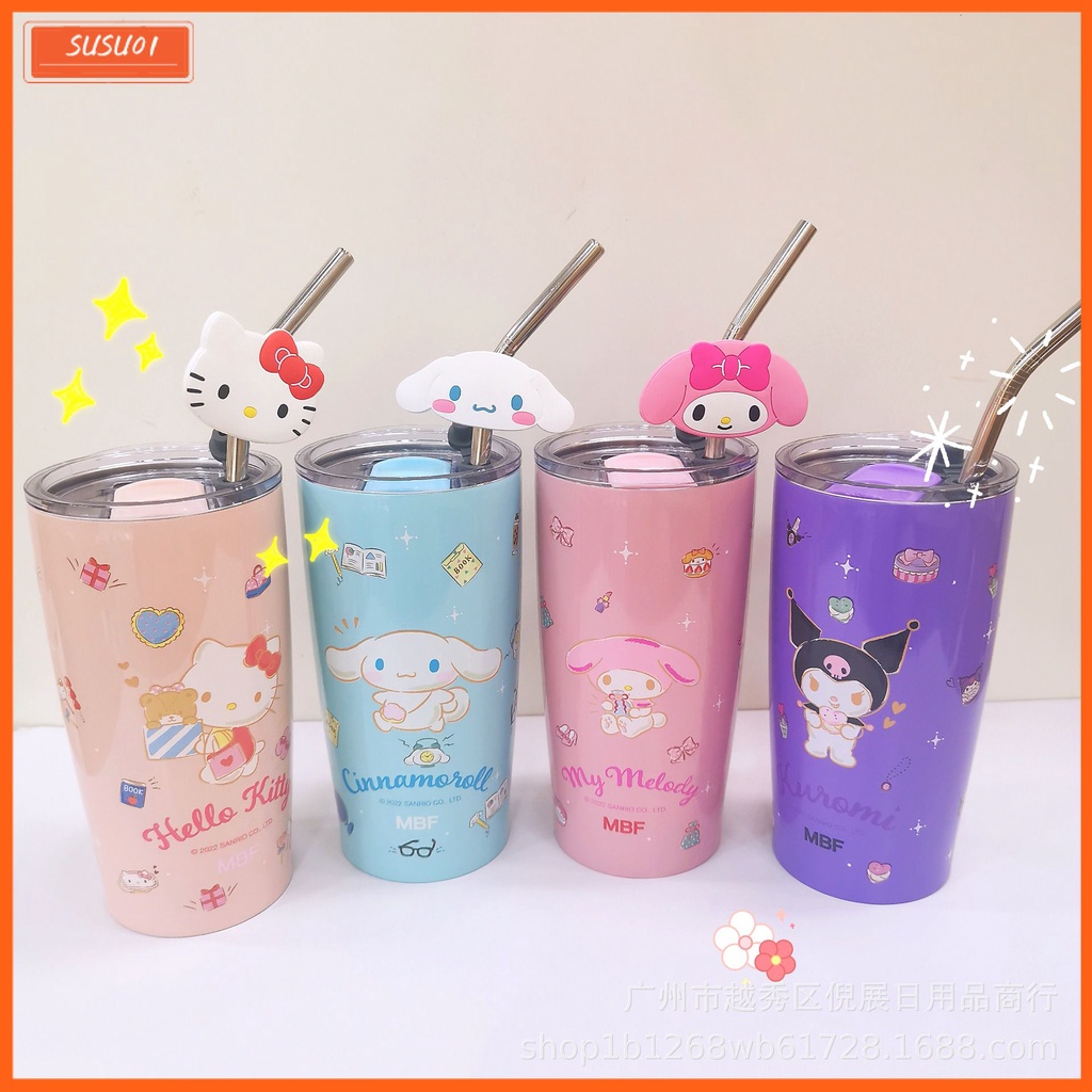 Lovely Sanrio thermos kid water bottle HelloKitty cinnamoroll Kuromi ...