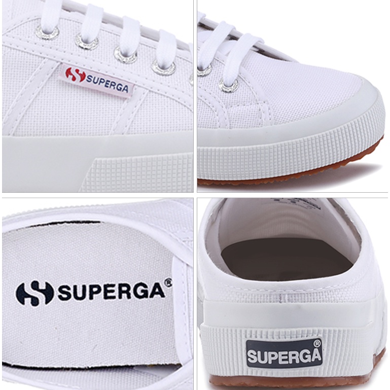 SUPERGA 2402 COTU MULE SNEAKERS BLACK WHITE Shopee Singapore