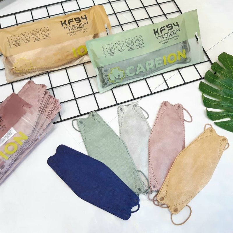 KF94 Duckbill Striped 3-ply Mask Retail / Disposable Face Mask | Shopee ...