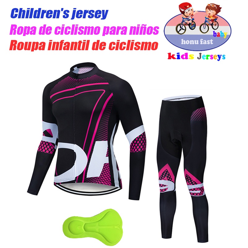NEW ARRIVAL Children s long sleeve cycling jersey Kids Trousers Biking Clothes Suit MTB Bike Bicycle Shopee Singapore