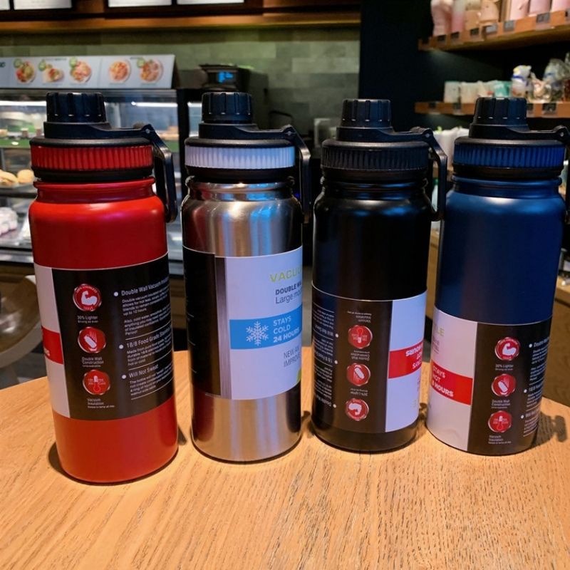 SG Ready Stock Large Portal Sports Water Bottle Stainless Steel