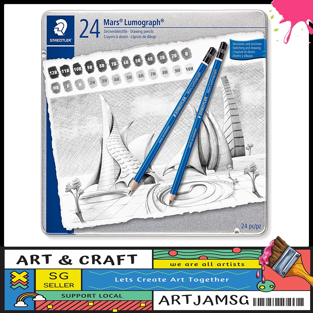 [sgstock] Staedtler Mars Lumograph Art Drawing Pencils, Graphite