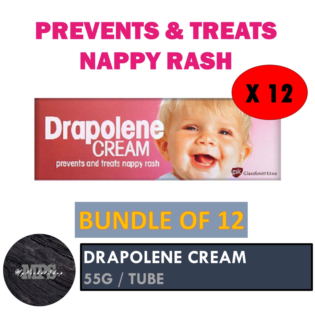 (BUNDLE OF 12) Drapolene Cream 55g (Nappy Rash) Shopee Singapore