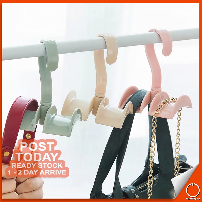 NO MARKS 360 Rotating Swivel Hook Handbag Hanger Multi Usage Bags ...
