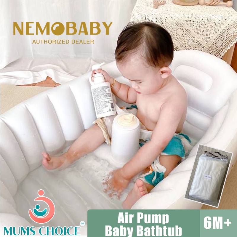 Nemobaby Inflatable Baby Bathtub,Helps Newborn to Toddler Tub with Air