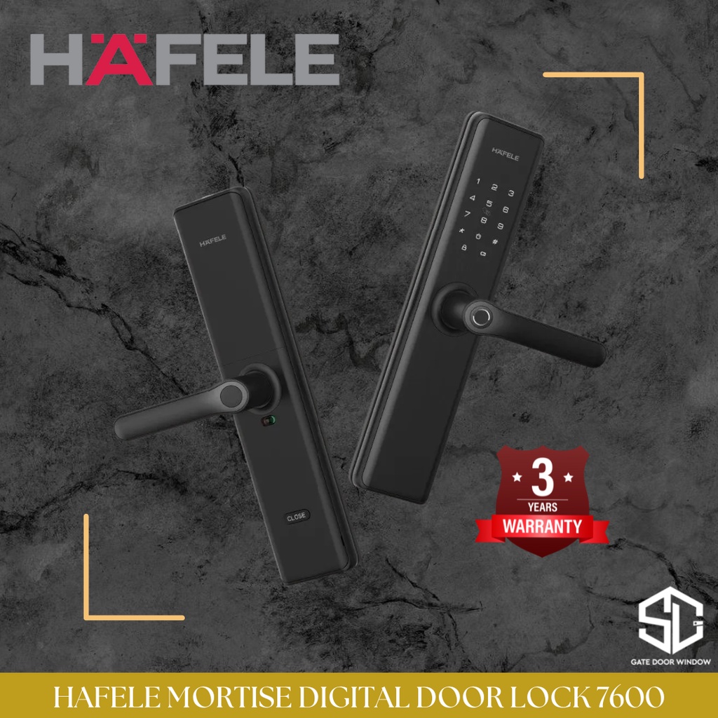 Hafele Mortise Digital Door Lock 7600 [3 YEARS WARRANTY] Shopee Singapore