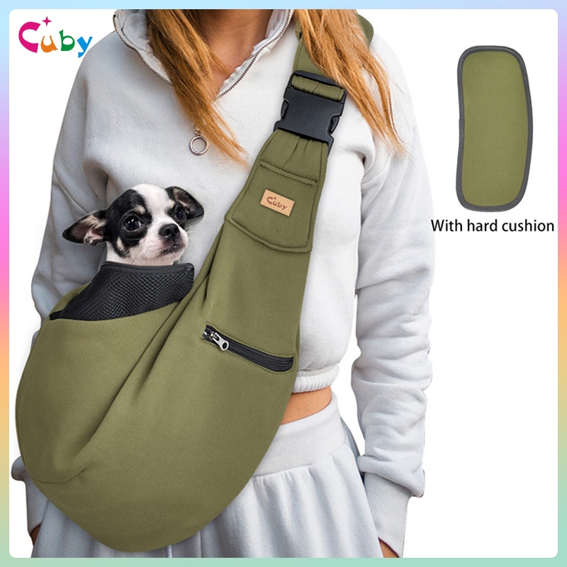 Cuby Pet Carrier HandsFree Reversible Papoose Bag Travel Cage Dog Cat