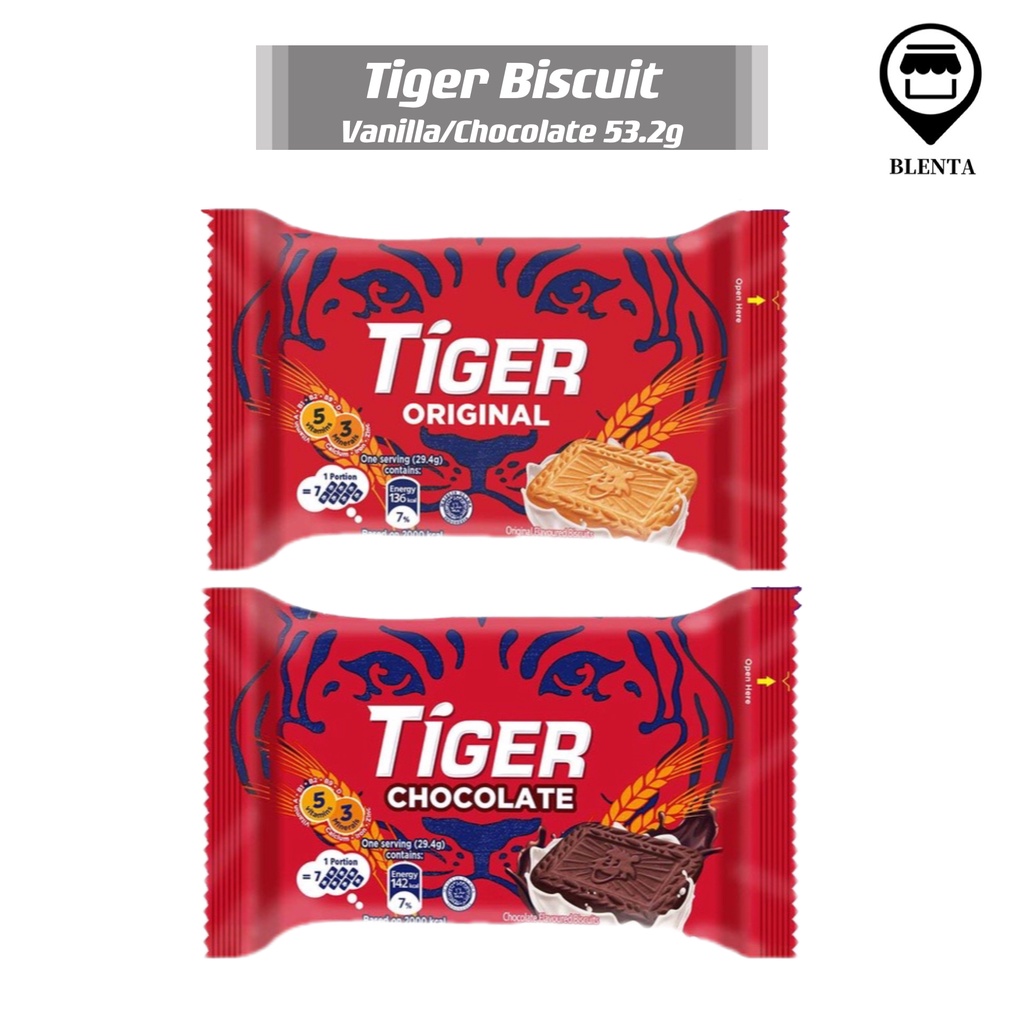 Tiger Head Biscuit Vanilla/Chocolate 53.2g🔥SG READY STOCK🔥 | Shopee ...
