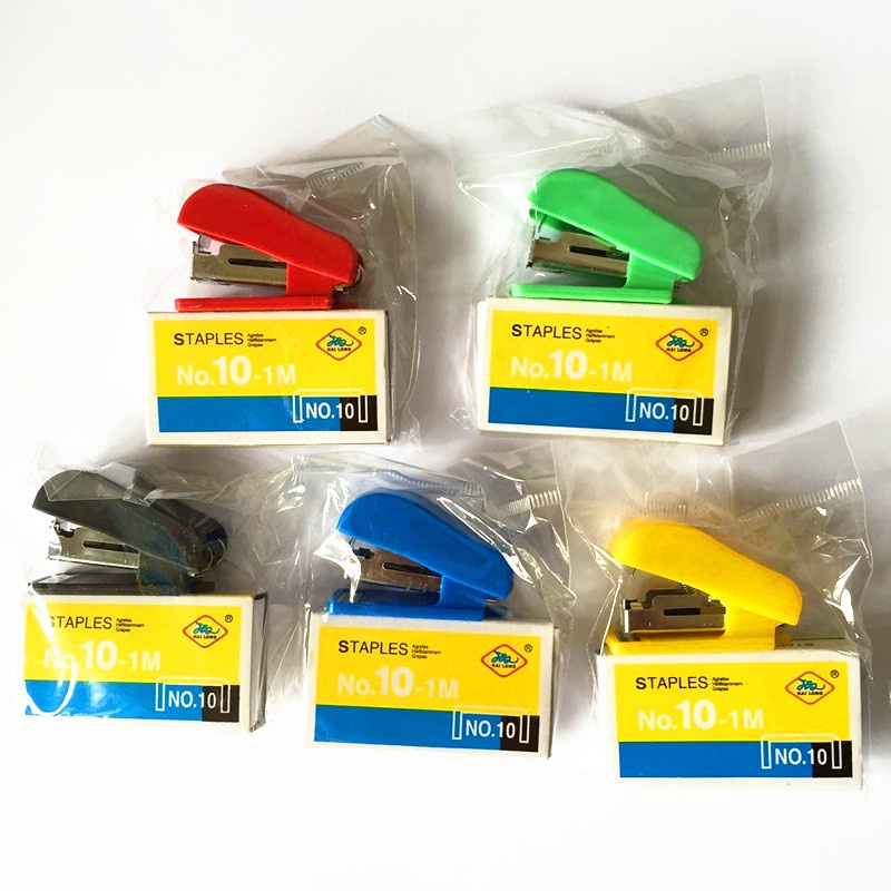 Colour Mini Stapler Set 10 # Stapler Stationery for Students | Shopee ...