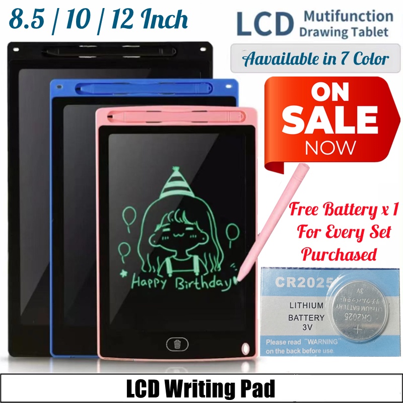 8.5/10/12 Inch Lcd Drawing Tablet Screen Writing Digital Graphic