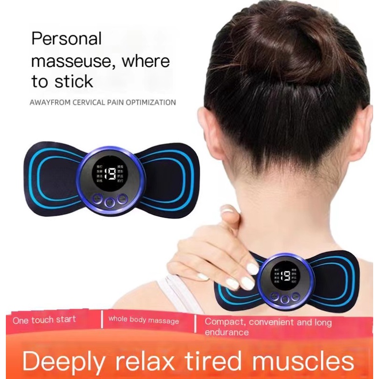 Intelligent Mini Ems Pulse Neck Massage Patch Electric Massager Pain Relief  Muscle Massage Machine For The Whole Body, Shoulder & Neck For Home Use