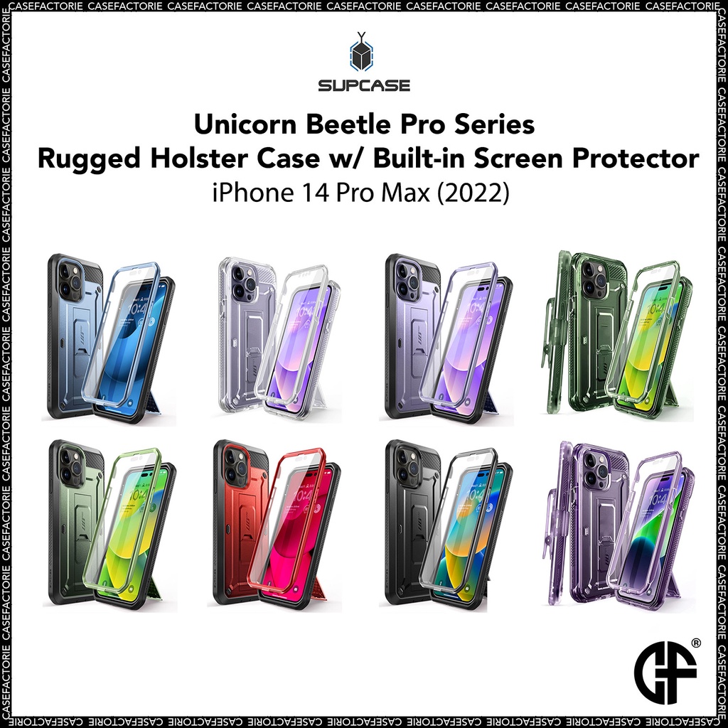 Supcase Unicorn Beetle Pro Full Body Rugged Holster Case For Iphone 14 Pro Max 2022 With Built 7878