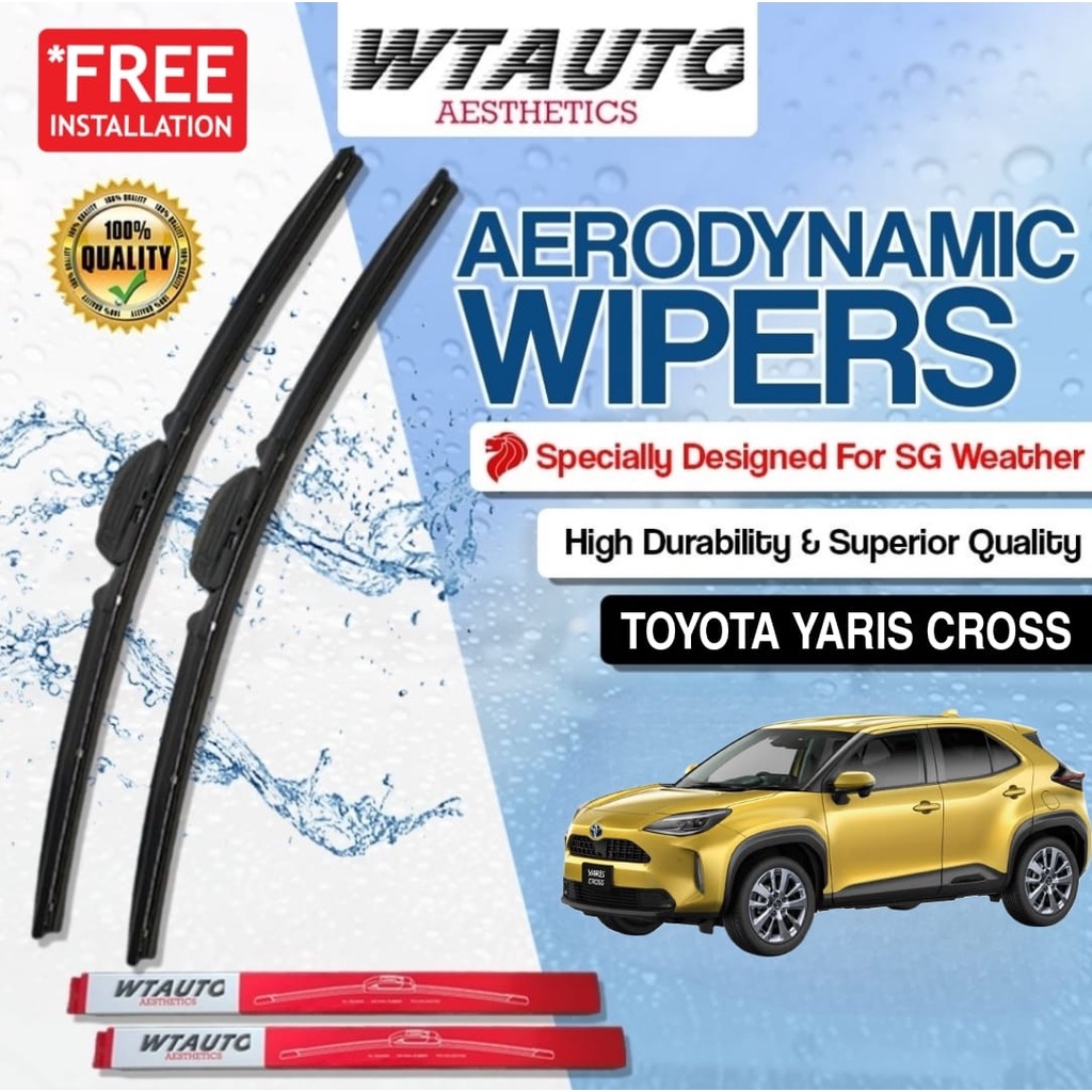 Iguana Front Wiper Blades For 2006-2011 Toyota Yaris MK2 - 24" & 15" - Pair, J-Hook
