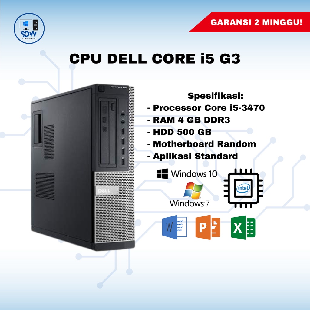 Cpu Dell OPTIPLEX 390 CORE i3 gen 3 | Shopee Singapore