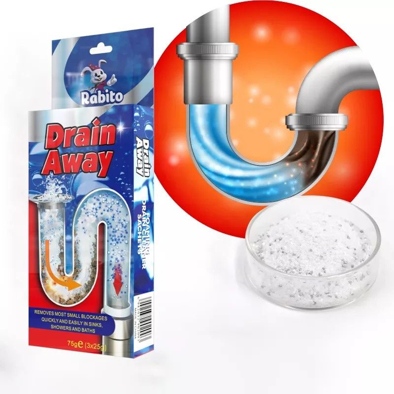Rabito Quick Drain Away Sachets 75g Quick Fix Drain Choke Shopee Singapore