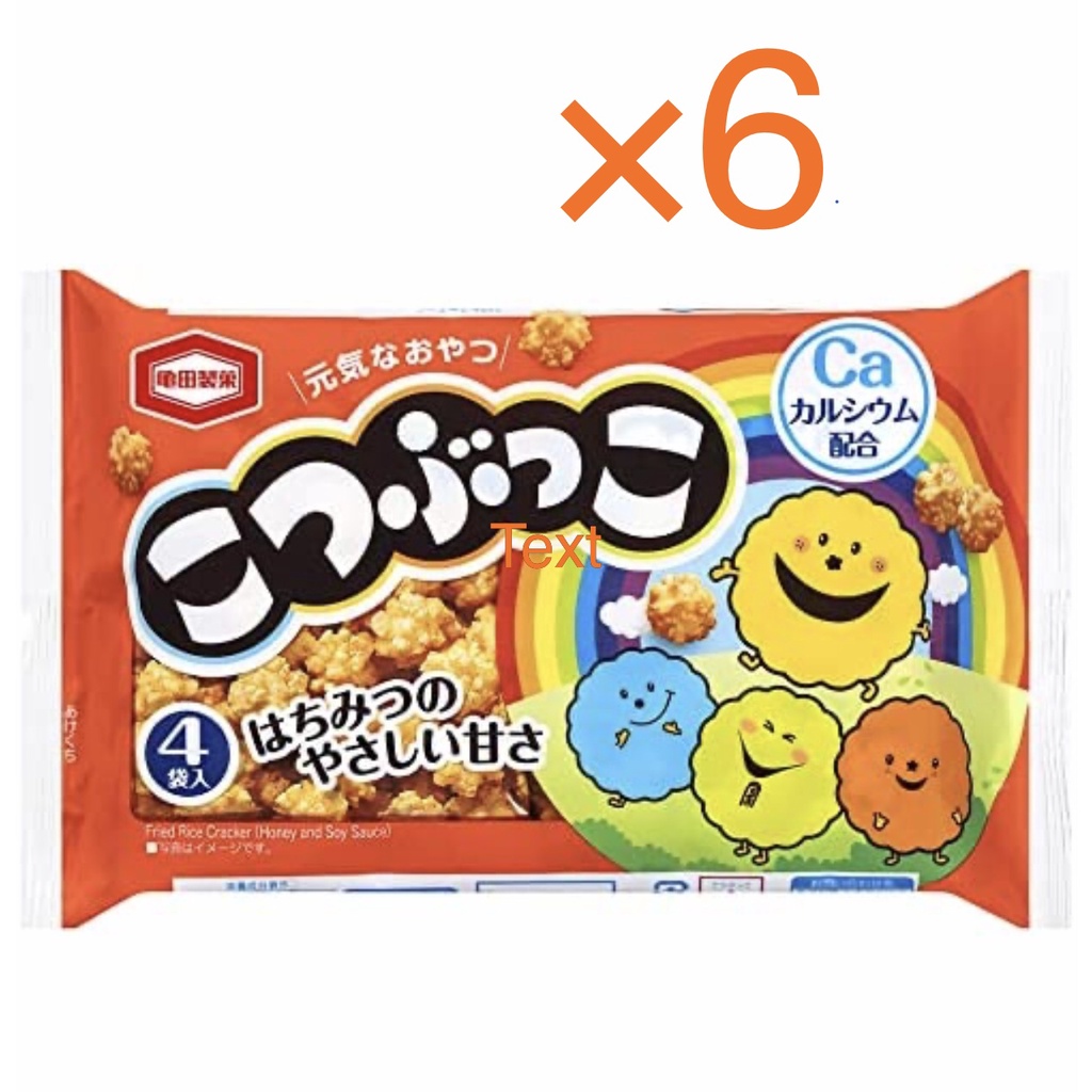 Kameda Kotsubuko mini Fried rice crackers Honey&soy taste 110g x 6bags