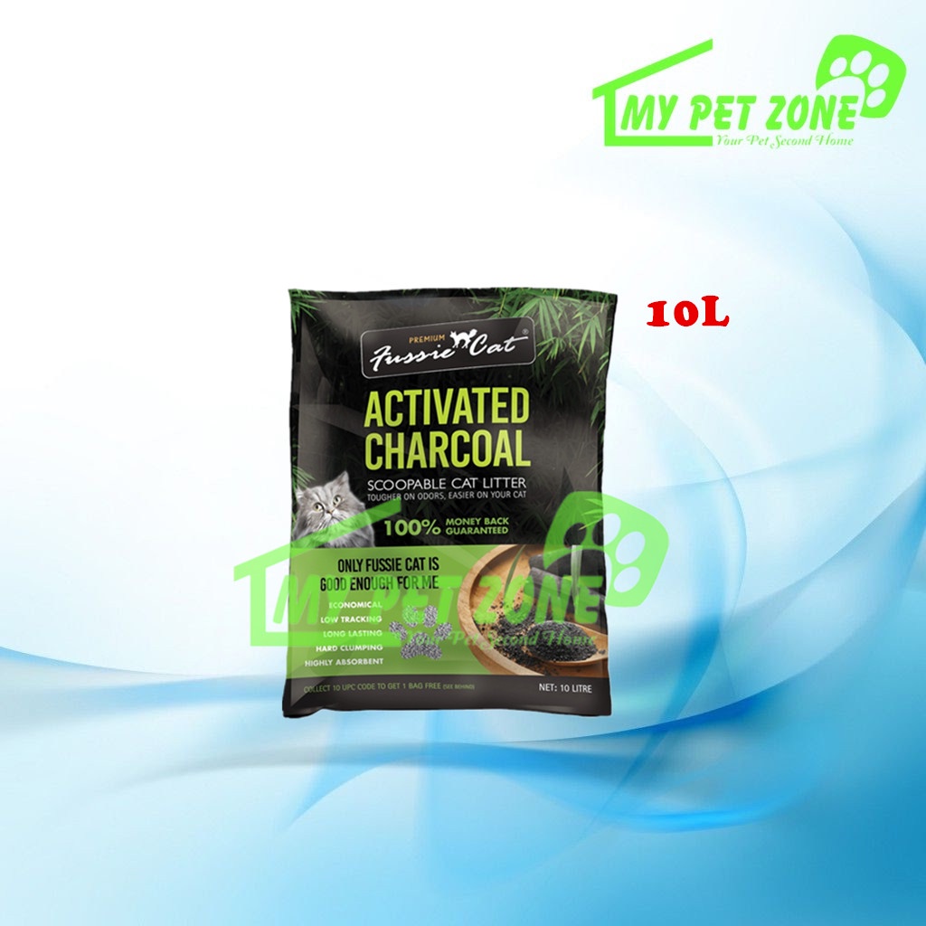 Fussie Cat Bentonite Activated Charcoal Cat Litter 10L Shopee