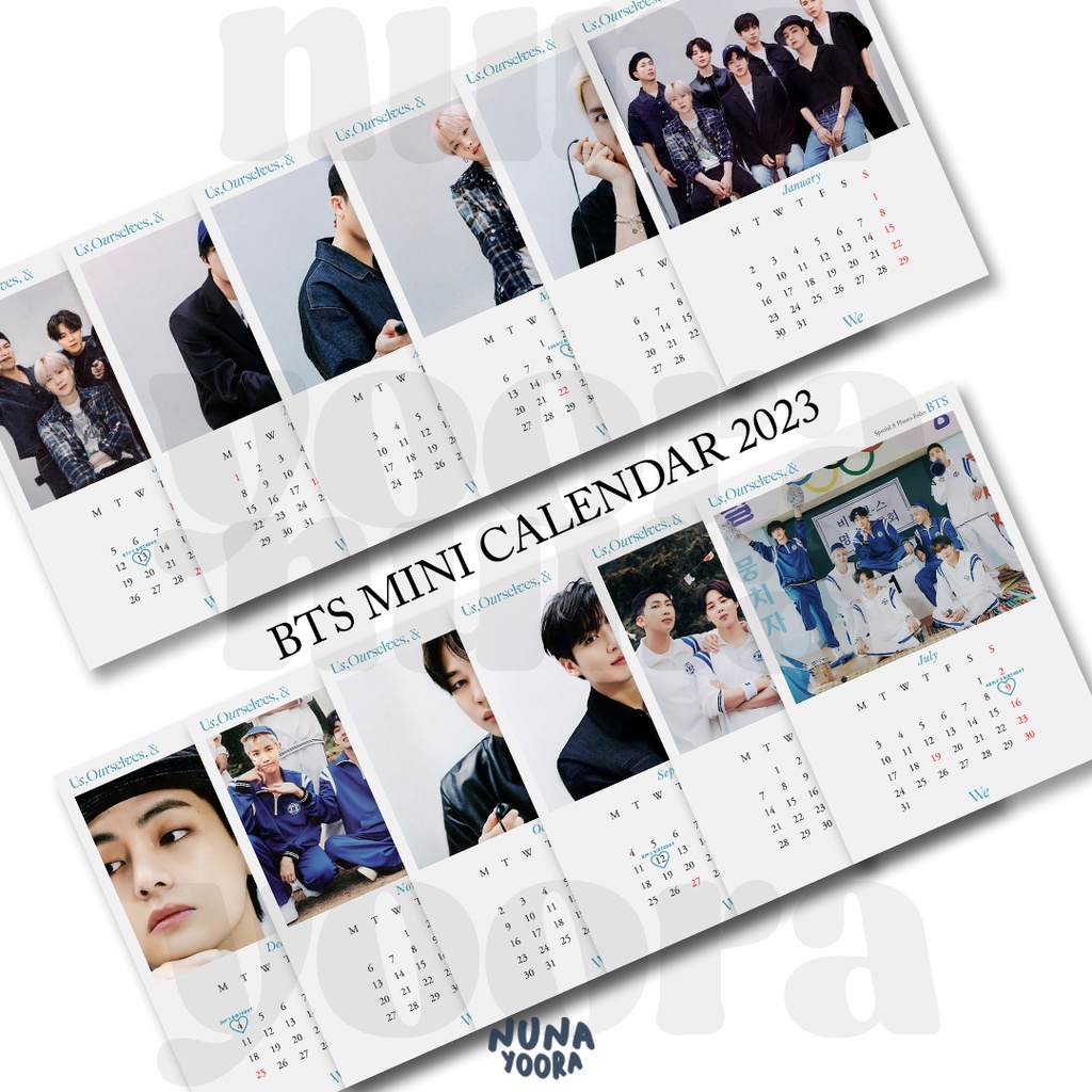 Bts AESTHETIC MINI CALENDAR 2025 kpop AESTHETIC Desk CALENDAR 2025