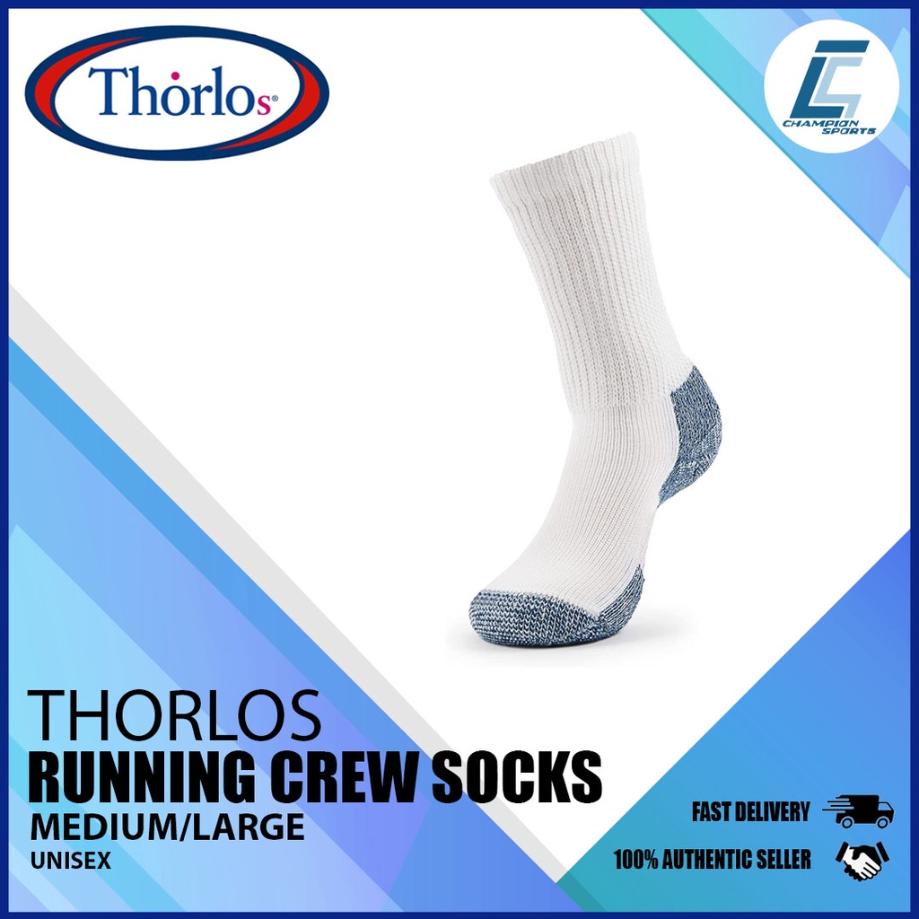 THORLOS RUN MINI CREW WHITE NAVY | Adult Socks - View #4