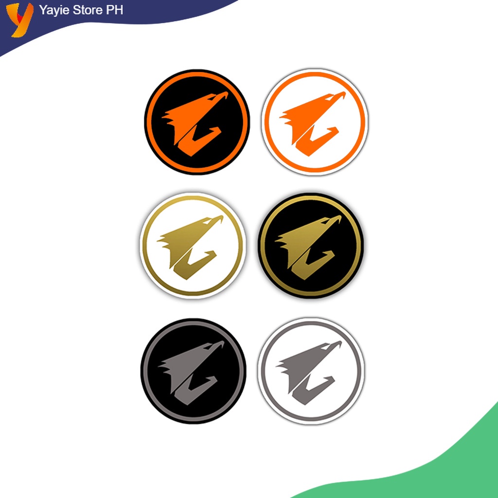 Aorus Gigabyte logo vinyl sticker for computer case fan | Shopee Singapore