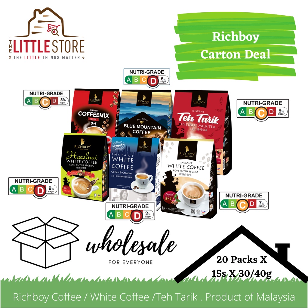 [Instant Coffee / Milk Tea Carton Deal] Richboy Instant White Coffee