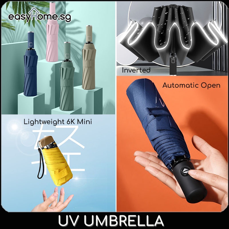 Easyhome.sg Umbrella Mini Automatic Inverted Reverse Lightweight