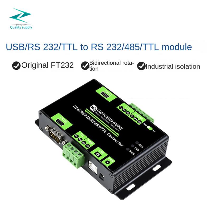 Waveshare USB/RS232/TTL to RS232/485/TTL Module Bidirectional Mutual to ...
