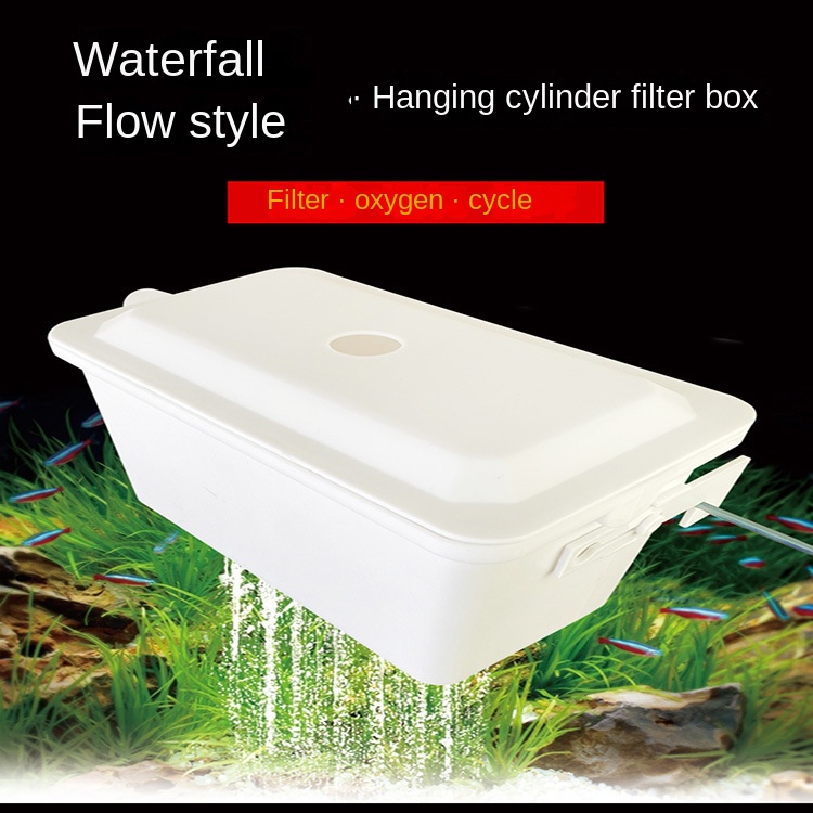 Wall mounted portable drip box fish tank filter upper filter box