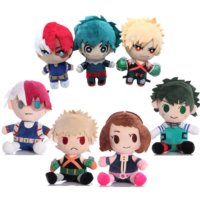 24cm My Hero Academia Plush Toy Todoroki Shoto Katsuki Uraraka Izuku ...