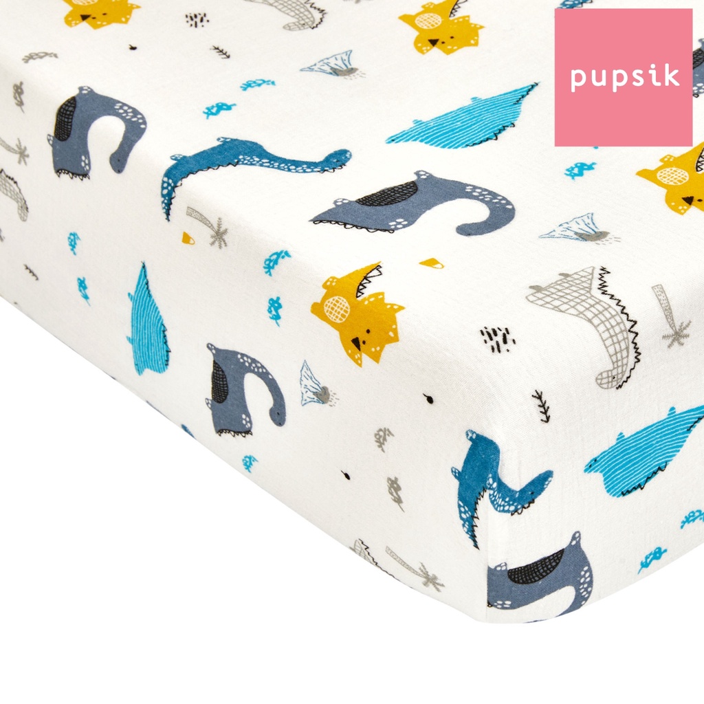 MPJ Soft Cotton Muslin Fitted Crib Sheets 60 x 120 / 70 x 140cm (6
