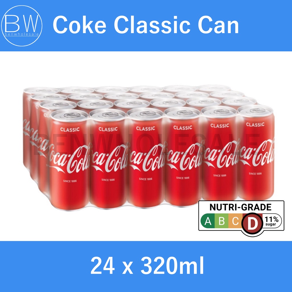 Coke Classic Can 24 X 320ml Coca Cola Shopee Singapore