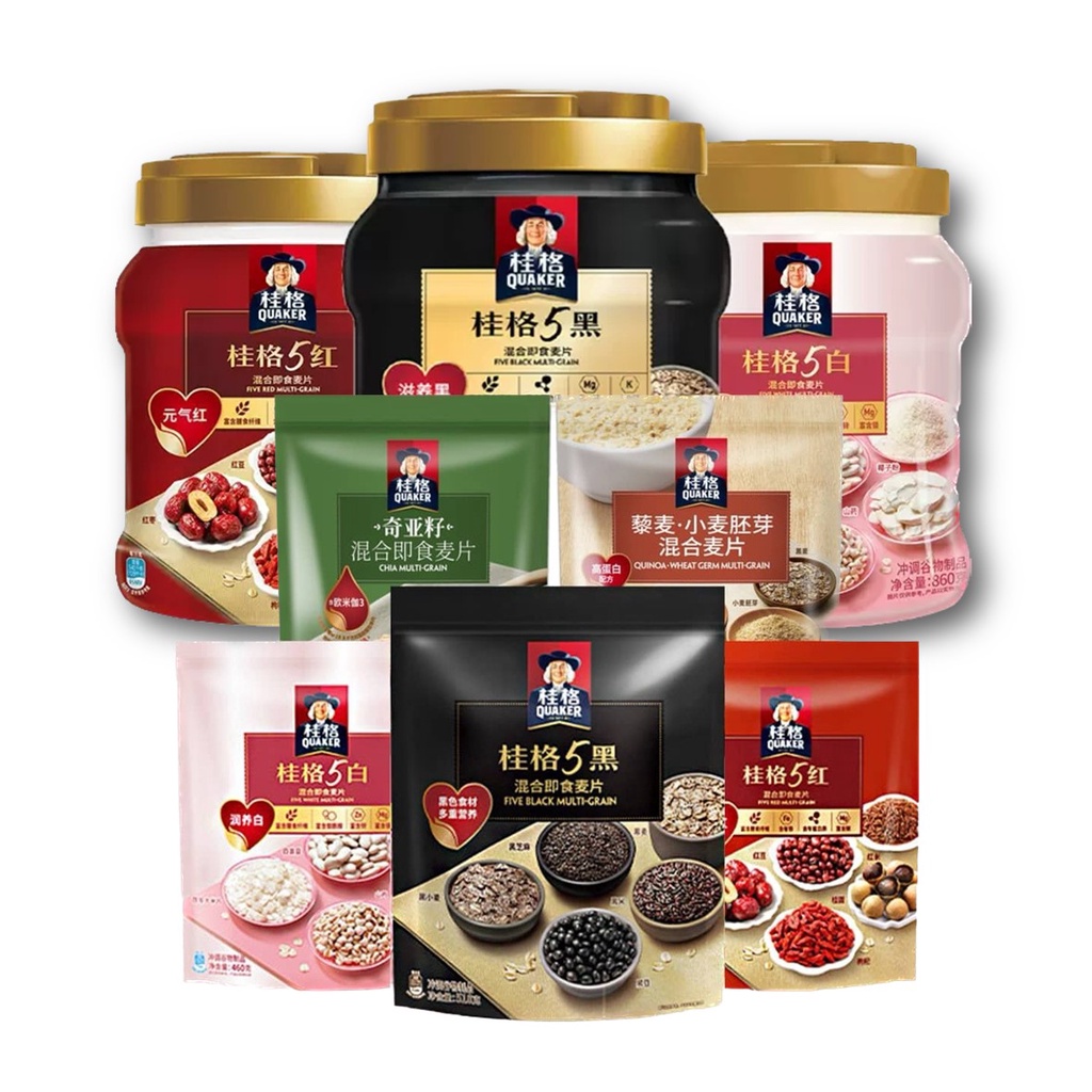 Quaker Mixed Instant Oatmeal 5 Black 5 Red 5 White Quinoa Chia Seed ...