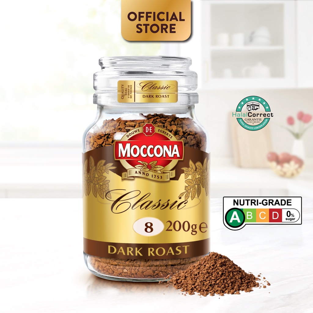 MOCCONA Classic Dark Roast Intensity 8 Freeze Dried Instant Coffee