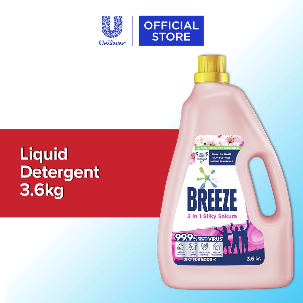 Breeze 2 in 1 Silky Sakura Liquid Detergent 3.6kg Shopee Singapore