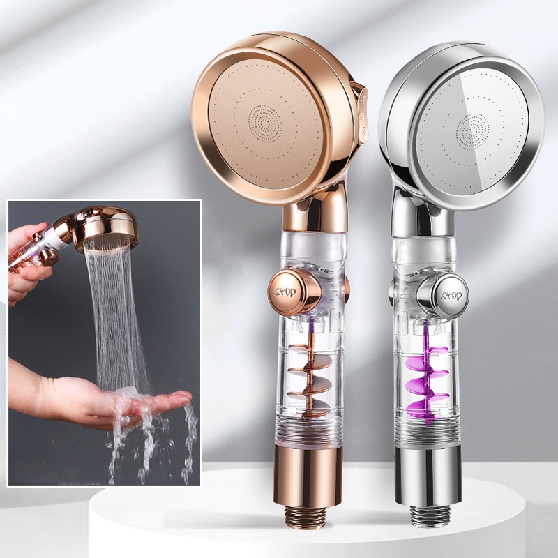 Turbocharged Shower Head 3 Mode High Pressure Adjustable Filtering ...