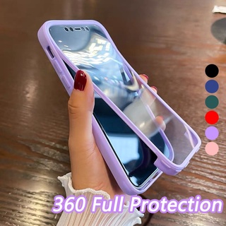 [Ready Stock] iPhone 14 Pro Max 360° Cover Case iPhone 14 Pro Max 12 11 Pro Max 6 6s 7 8 Plus X Xr Xs Max SE 2020 360° Full Cover Soft Silicone Phone Case Silicone Case