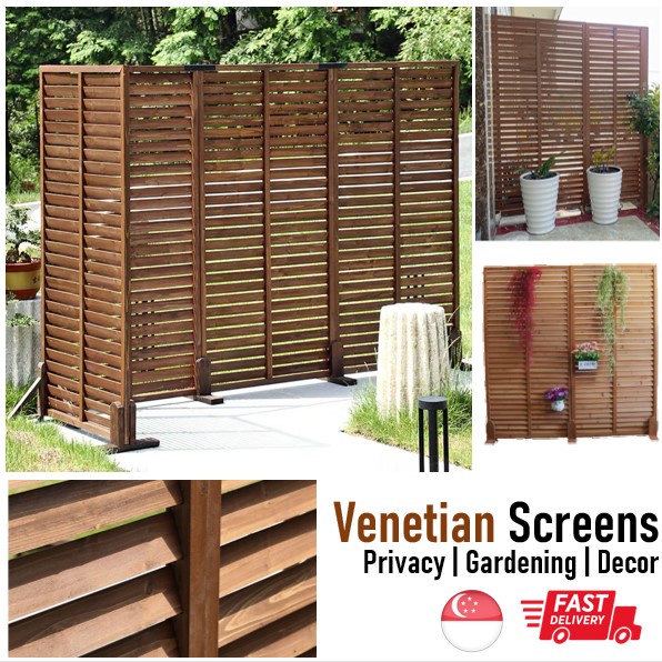 [SG SELLER]Venetian Screens Panels Privacy Wooden Trellis Screen ...