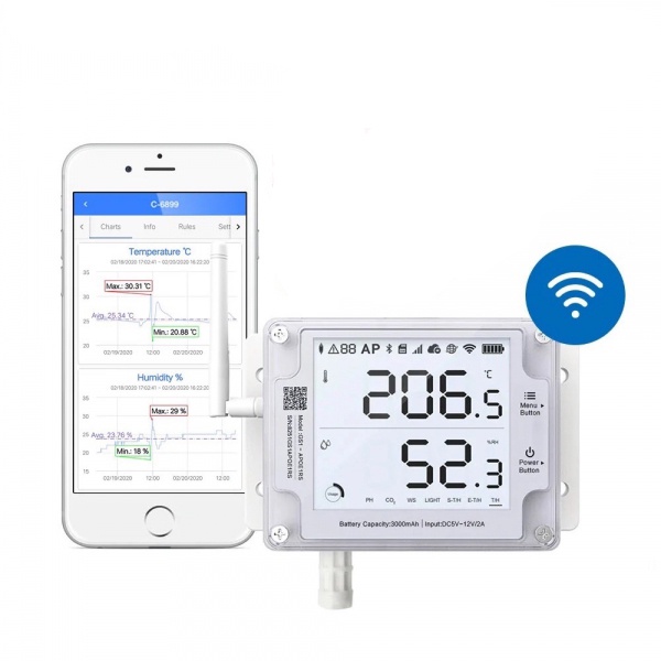 UbiBot GS1-A Industrial-Grade WIFI Temperature Humidity Data Logger IoT ...