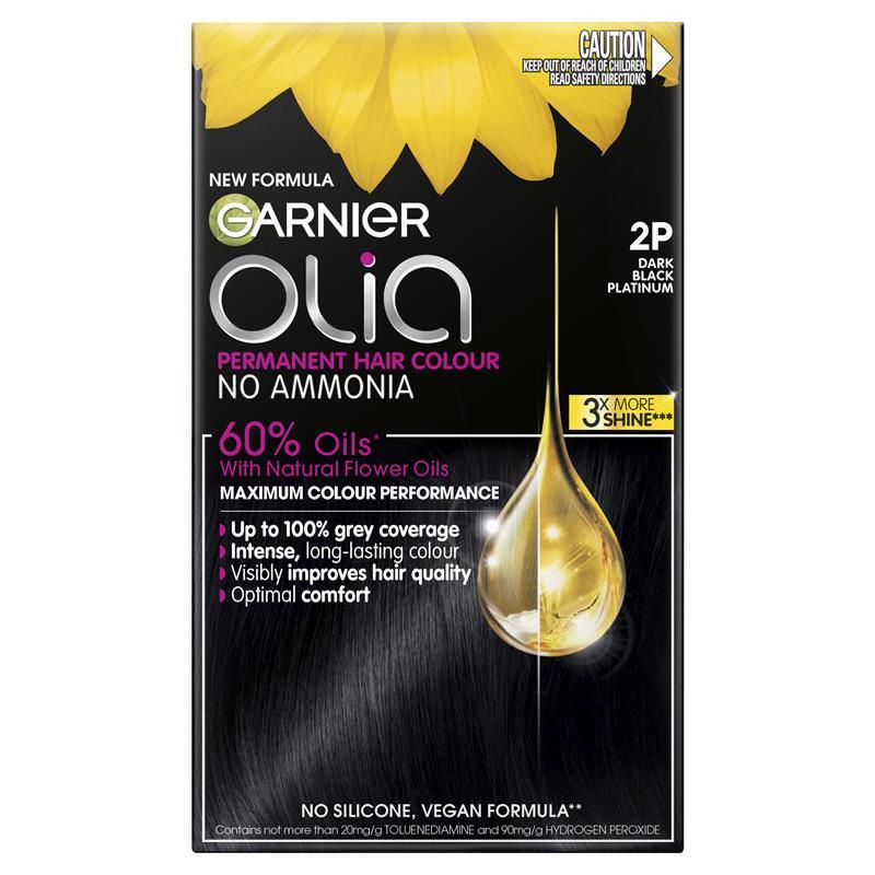 Garnier Olia 2P Platinum Black Colour Oil Powered Ammonia Free ...