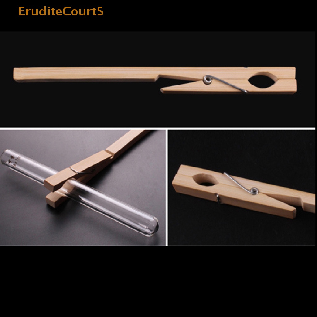 [EruditeCourtS] 2 Pieces Test Tube Clamp Bamboo Test Tube Clamp Wood Clamp Laboratory Tool [NEW