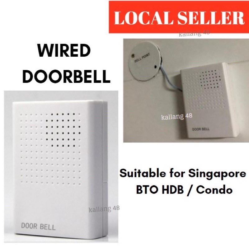 SG STOCK Wired Doorbell for Singapore BTO resale HDB Condo Home Alarm