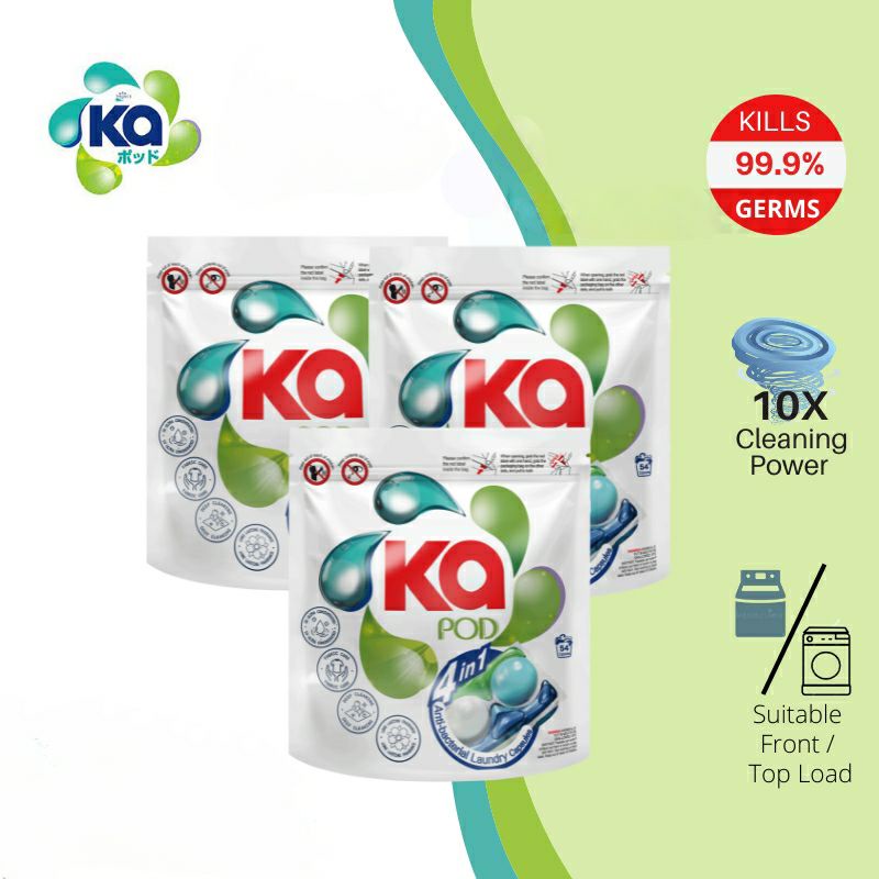 Ka 4 in 1 anti bacterial detergent ultra concentrated laundry capsules