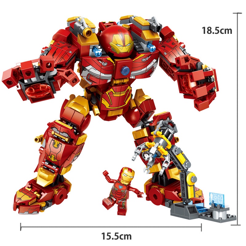 Superhero Iron Man Hulkbuster Lego Building Blocks Comes with Tony ...