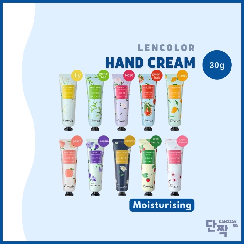 Lencolor Moisturising Hand Cream Hand Lotion Hand Essence Scented 30g